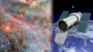 <p>Hubble capturó esta imagen con cinco filtros distintos para revelar la formación estelar oculta en la nebulosa NGC 2014, apodada “el arrecife cósmico”.</p>
